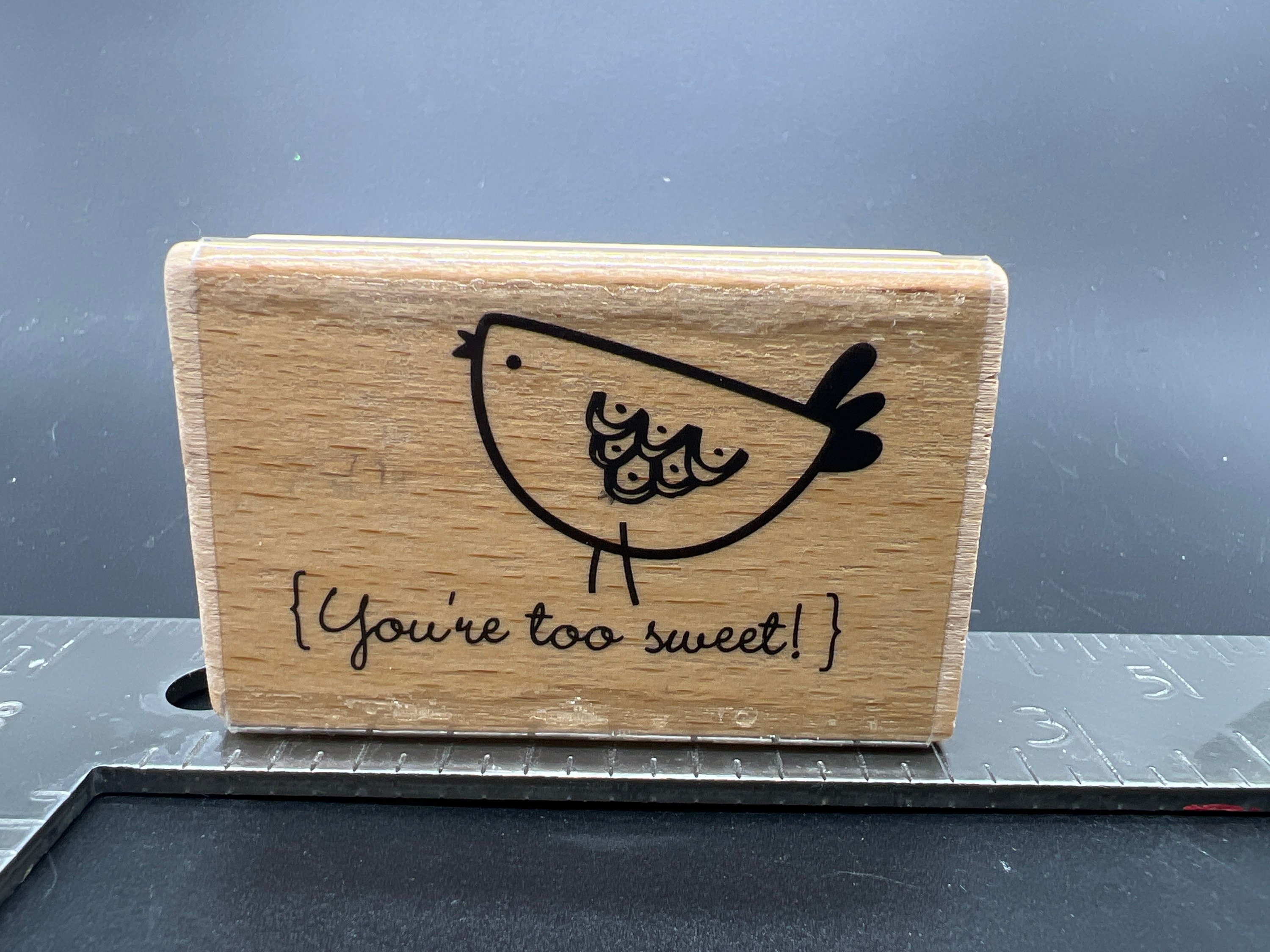 Youre Too Sweet Bird Used Rubber Stamp View Photos - Etsy Youre Too Sweet Bird Used Rubber Stamp View Photos - Etsy