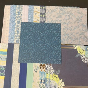 Set mit 34 6-Zoll-Quadraten Verschiedene Thema Lot Papier Karton Mischung aus Texturen und Gewichten 0203 M
