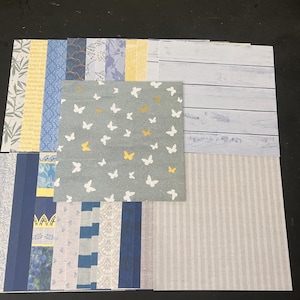 Set mit 34 6-Zoll-Quadraten Verschiedene Thema Lot Papier Karton Mischung aus Texturen und Gewichten 0203P
