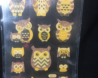 Glitter Owls the Paper Studio