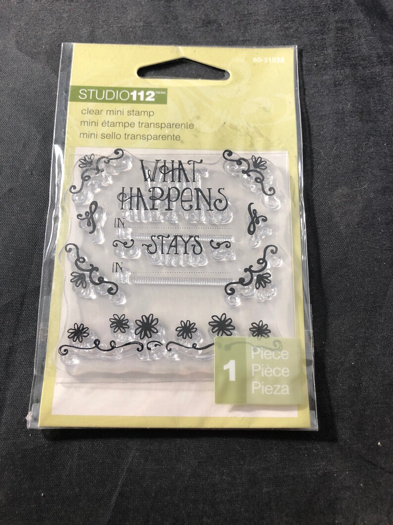 What Happens In .. Studio 112 Cling Stamps Set