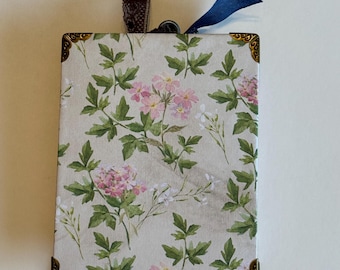 Pink Floral Accordion Journal with tucks tags and pockets. Decorated. Inspirational quotes