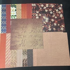 Conjunto de 34 quadrados de 6" Tema diverso Lote Papel Cartão Mistura de texturas e pesos 0130U