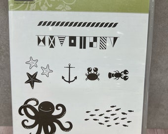 Sea Street USED Cling Stamp Set View All Photos Stampin Up