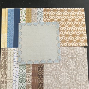 Conjunto de 34 quadrados de 6" Tema Outono Lote Papel Cartão Mistura de texturas e pesos 0208V