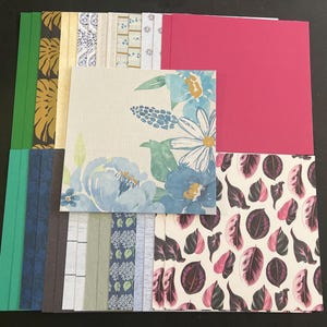 Lote de 34 cartulinas de papel de 6" con temática otoñal, mezcla de texturas y pesos 0208Y
