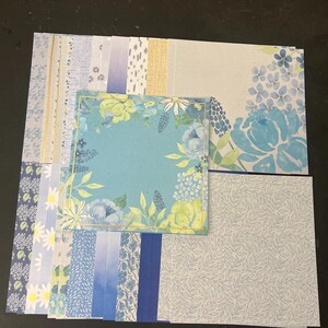 Conjunto de 34 quadrados de 6" Tema diverso Lote Papel Cartão Mistura de texturas e pesos 0203O