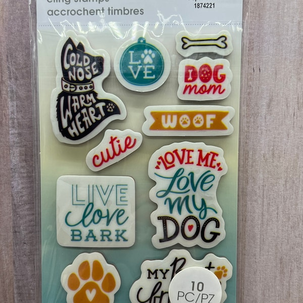 Dog Themed Cling Stamps Momenta NEW