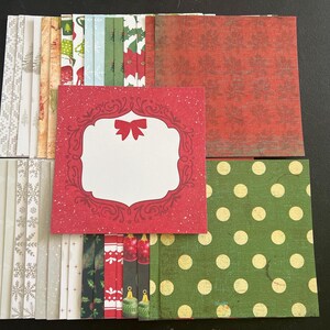 Set mit 34 6-Zoll-Quadraten Weihnachten Winter Thema Lot Papier Karton Mischung aus Texturen und Gewichten 0408N