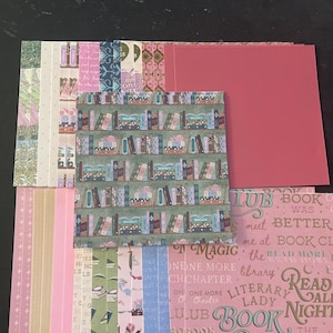 Set mit 34 6-Zoll-Quadraten Verschiedene Thema Lot Papier Karton Mischung aus Texturen und Gewichten 0322S