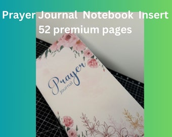 Prayer Journal stand alone or Traveler's notebook insert, Midori inserts, record your prayer requests and more, free matching bookmark