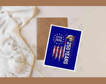 250 Anniversary of the USA card(sets),Independance day, 1776-2026, American Flag, Freedom, Keepsake card, Land of the free
