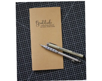 Gratitude planner insert, Travelers notebook inserts, White, Ivory, Kraft, Gray, Midori inserts,