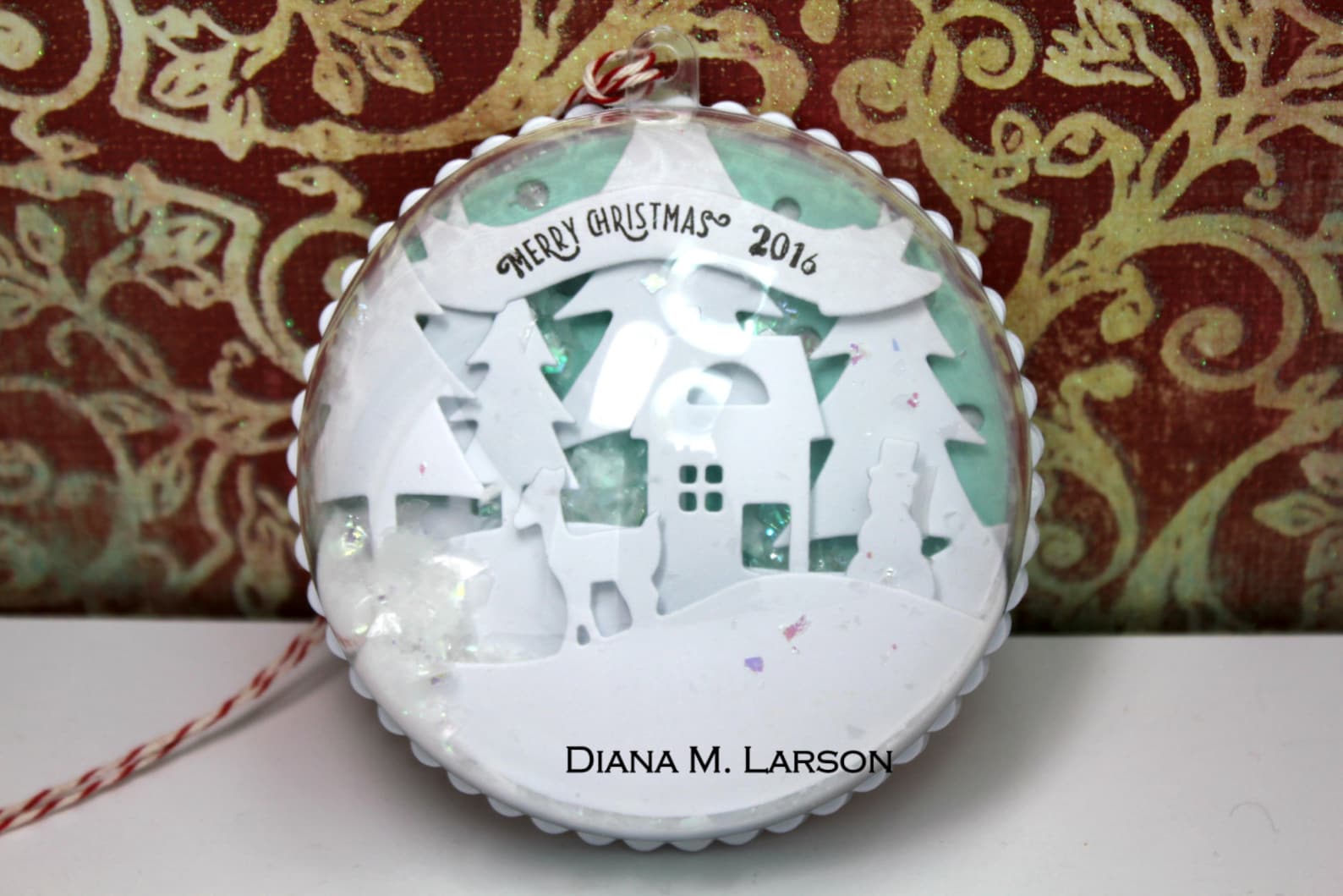 GANZ Personalized Snow Globe Christmas Ornament – Custom Name – 2024 Edition