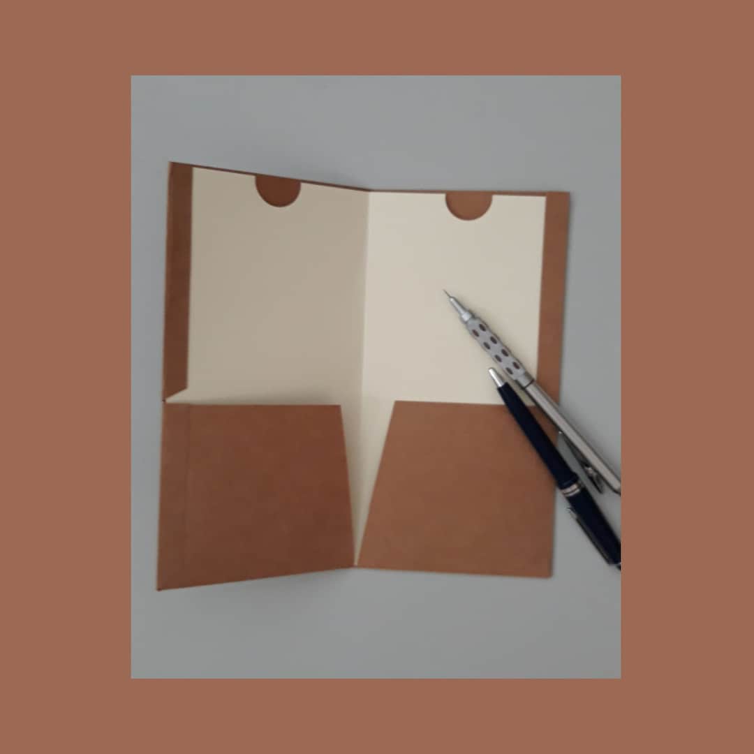 Travelers Notebook Insert, Double File Folder, Midori Insert, Kraft ...