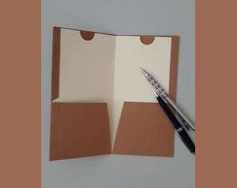 Travelers Notebook insert, double file folder, midori insert, Kraft design, junk  journal, diary, daily log, love