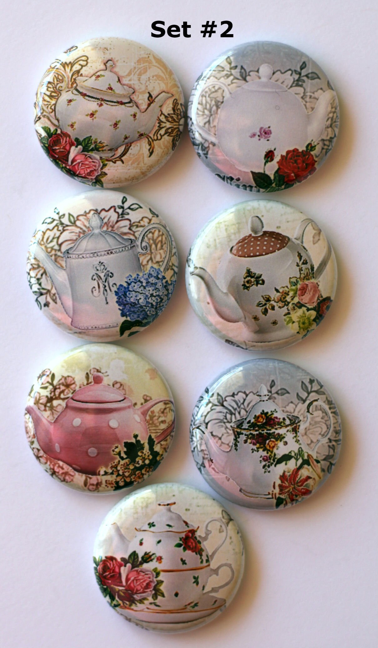 Teapot Buttons Pins Badges Flair Etsy
