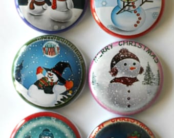 Snowman, Snow peeps flair,  winter, Flair, button, pin, badges, fun for kids, stocking stuffers, backpack pins