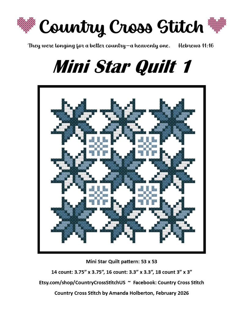 1 Mini Star Quilt PDF Pattern - Etsy Canada