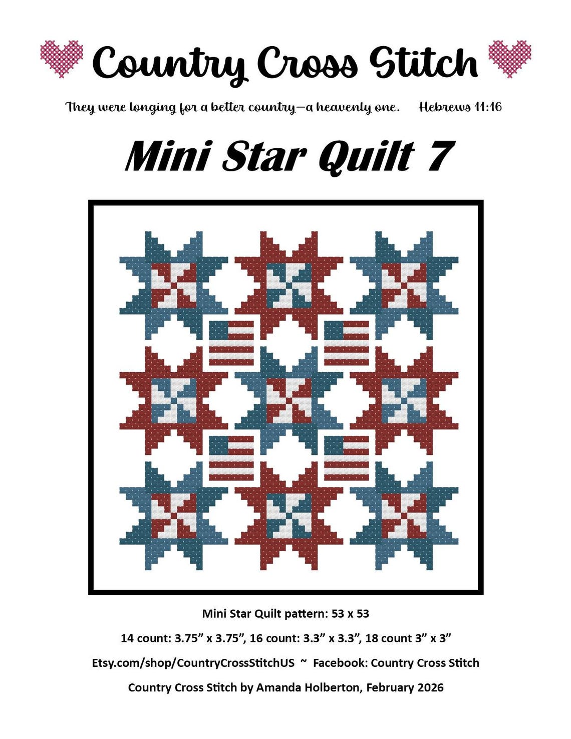 7 Mini Star Quilt PDF Pattern - Etsy