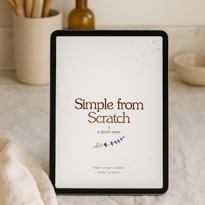 Digital Cookbook Pdf Printable Recipe Collection Family Meal Idea Simple Dinner Cookbook Organic Healthy Living Kitchen Resource Homemade