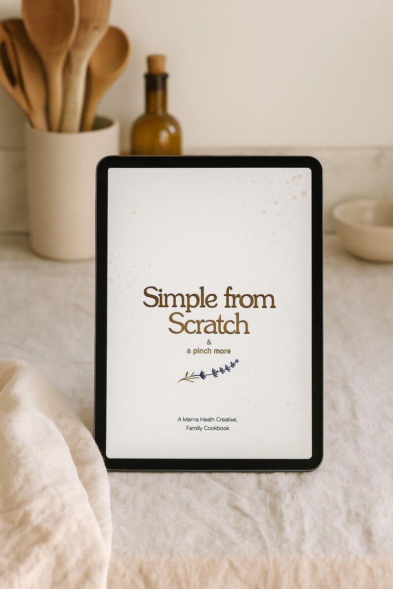 Digital Cookbook Pdf Printable Recipe Collection Family Meal Idea Simple Dinner Cookbook Organic Healthy Living Kitchen Resource Homemade image 1
