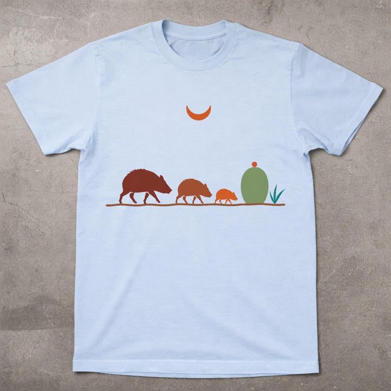 Javelina Family Shirt | Southwest Desert Wildlife Tee | Arizona Peccary T-Shirt | Desert Animal Lover Gift | Comfort Colors Tee image 16
