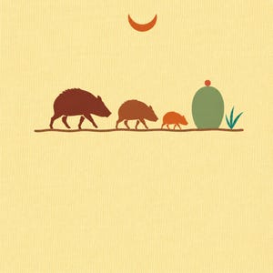 Javelina Family Shirt | Southwest Desert Wildlife Tee | Arizona Peccary T-Shirt | Desert Animal Lover Gift | Comfort Colors Tee image 4