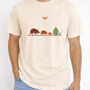 Javelina Family Shirt | Southwest Desert Wildlife Tee | Arizona Peccary T-Shirt | Desert Animal Lover Gift | Comfort Colors Tee image 10