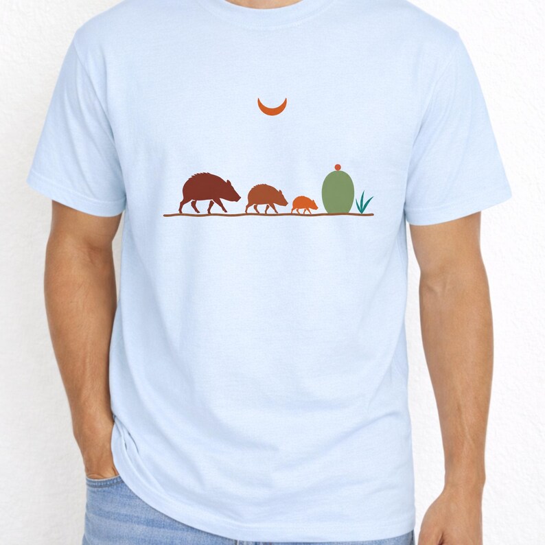 Javelina Family Shirt | Southwest Desert Wildlife Tee | Arizona Peccary T-Shirt | Desert Animal Lover Gift | Comfort Colors Tee image 15