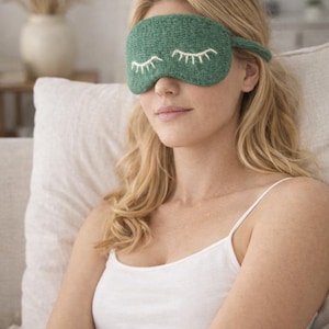 Cloud Nap Sleep Mask Knitting Pattern PDF | Double-Layer Eye Mask | Easy Sock Yarn Project | Travel Knitted Mask | Digital Download