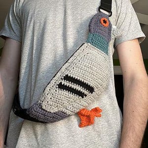 Crochet Pigeon Bag Pattern, Funny Bird Crossbody Crochet PDF Tutorial, Handmade Animal Purse Pattern
