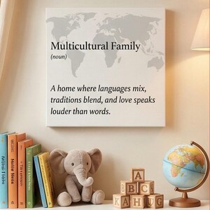 Multicultural Family Definition Art | Expat Home Canvas Print