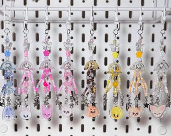 Stray Kids Skzoo Jellyfish Beads Bag Charm Keychain Keyring