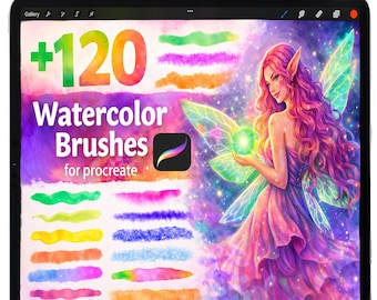 Procreate Watercolor Brushes, Realistic Watercolor Brush Set, Wet Watercolor Painting Brushes, Watercolor Blending, watercolor textures