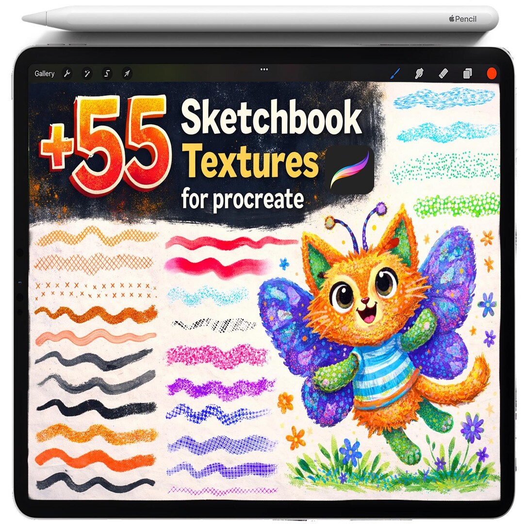 Procreate Texture Brushes, Procreate Sketch Brush Set, Crochet Brushes ...