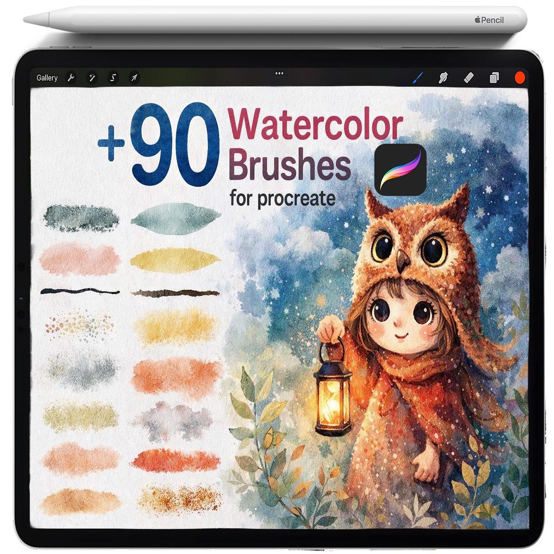 Watercolor Brushes for Procreate, Procreate Wet Watercolor Texture ...