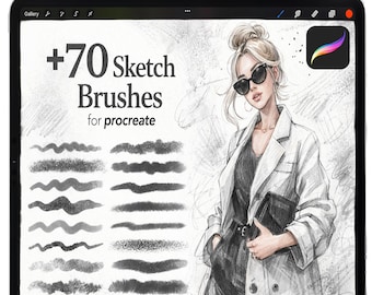 Procreate Sketch Brushes, Line Art Procreate Brushes, Procreate Graphite Pencil Brushes, Ink Brush Set, Inking Brushes, Lineart Brush Set