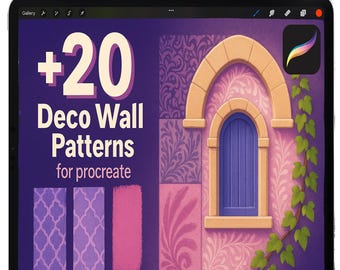 Procreate Wall Brushes, Tiles Brush, Procreate Interior Design Brushes, Interior Decor Patterns, Architectural Brush Set, Texture Brushes