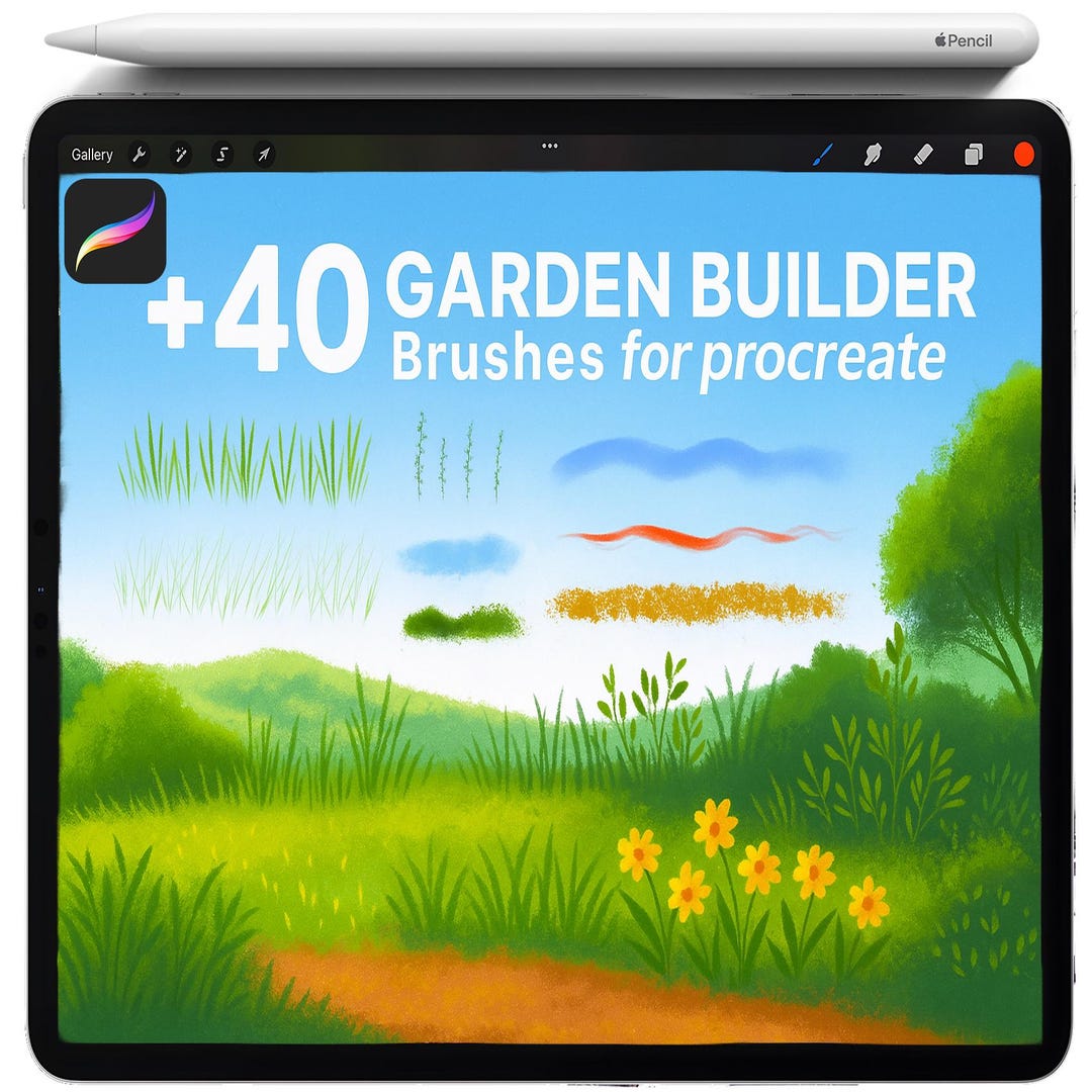 Procreate Forest Foliage Brushes, Procreate Nature Brush Set, Procreate ...