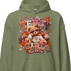 Sweat à capuche Era Teddy Girl, sweat-shirt automne Coquette ours en peluche, haut automne
