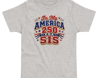 Camiseta America 250, Camiseta patriótica para hermanas, Cuello redondo azul marino