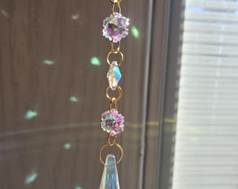 Crystal Sun Catcher for Window, Raindow Maker, Spiritual Home Decor Gift, Boho Decor
