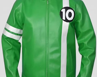 Chaqueta de motociclista verde hecha a mano / Disfraz de cosplay de piel sintética