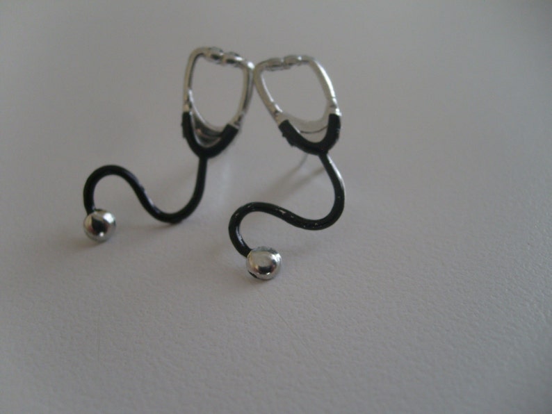 Stethoscope Stud Earrings Nurses Earrings Doctor earrings Np Etsy