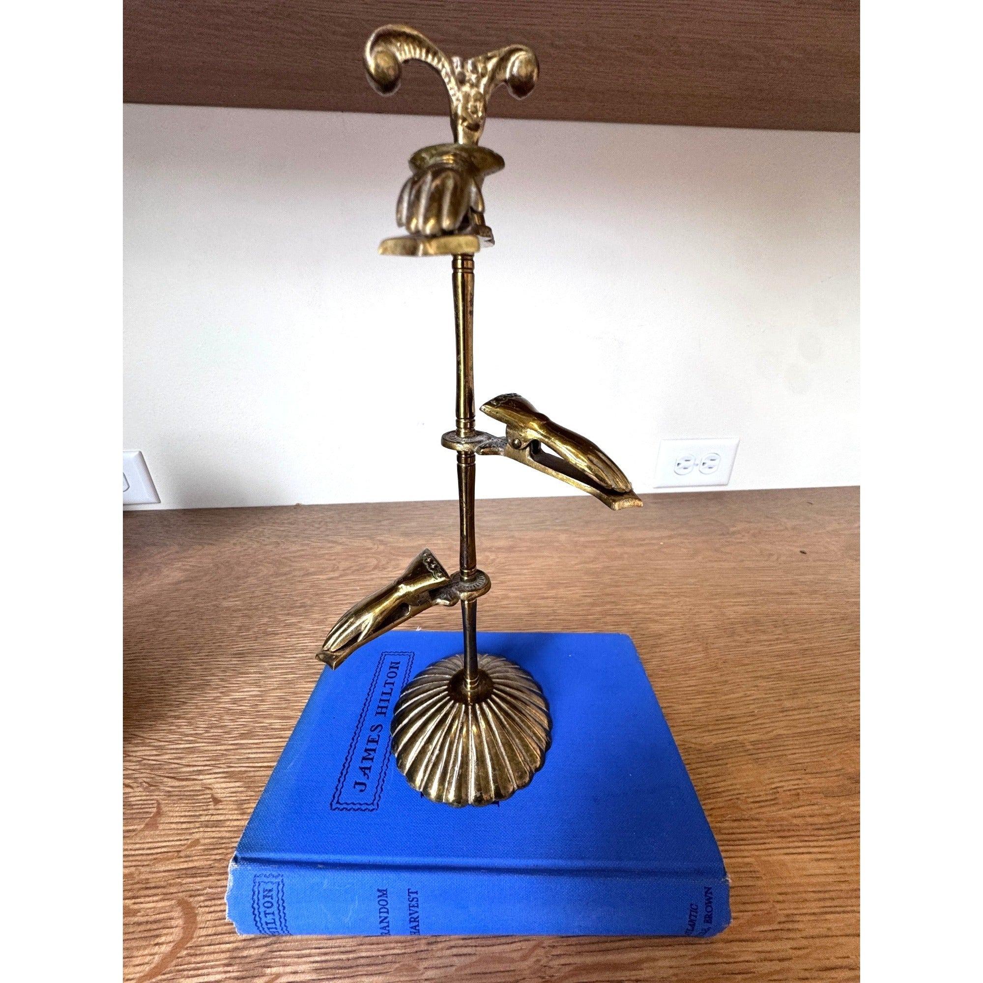 Vintage Brass Hands Clip Stand - Etsy