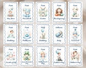 Baby First Holiday Milestone Cards Baby Milestone Cards Printable Baby Monthly Milestone Cards Digital Download Baby Milestone Cards Set