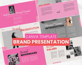 Editable Brand Presentation Canva Template for Small Brands Creatives Freelancers Influencers