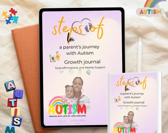 Steps of Love: Autism Parent Workbook | 140 Pages | Daily Tracker & Routine Planner | Canva Template