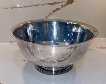 Vintage Gorham Silverplate Footed Bowl MC784 – 10 Inch – A Gorham Silver Original – Mid Century Serving Centerpiece